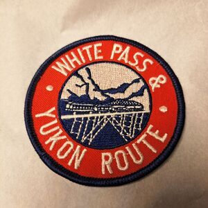 VINTAGE WHITE PASS & YUKON ROUTE ALASKAN RAILWAY PATCH 3" SOUVENIR FOAMER HTF
